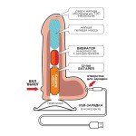 Телесный вибратор-реалистик NEOSKINUM - 21,5 см.