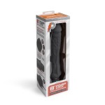 Черный вибратор-реалистик 8 Girthy Realistic Vibrator - 24,5 см.