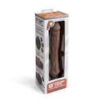 Коричневый вибратор-реалистик 8 Girthy Realistic Vibrator - 24,5 см.