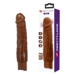 Коричневый реалистичный вибратор Rufus - 23,8 см.