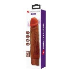 Коричневый реалистичный вибратор Rufus - 23,8 см.
