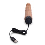 Кофейный вибратор-реалистик 7 Realistic Vibrator - 20 см.