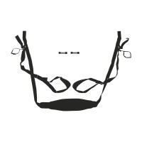 Черные секс-качели с фиксацией на двери Черные секс-качели с фиксацией на двери