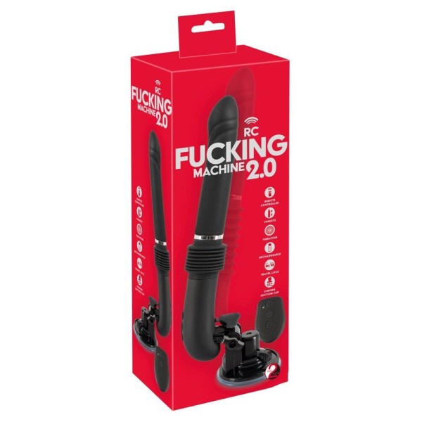 Черная секс-машина с пультом ДУ RC Fucking Machine 2.0