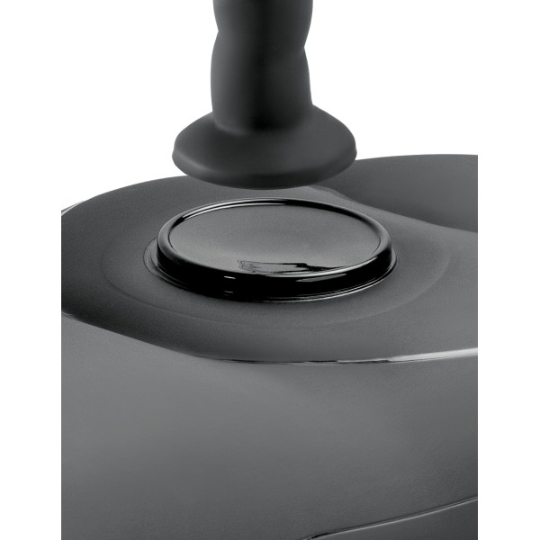 Черное надувное кресло с платформой для фиксации дилдо Body Dock Inflatable Love Seat