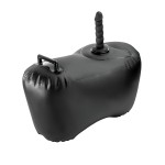Черное надувное кресло с платформой для фиксации дилдо Body Dock Inflatable Love Seat