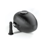 Черный надувной мяч с платформой для фиксации дилдо Body Dock Inflatable Love Ball