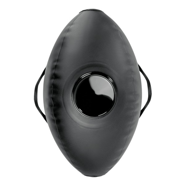 Черный надувной мяч с платформой для фиксации дилдо Body Dock Inflatable Love Ball