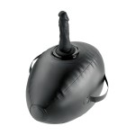 Черный надувной мяч с платформой для фиксации дилдо Body Dock Inflatable Love Ball