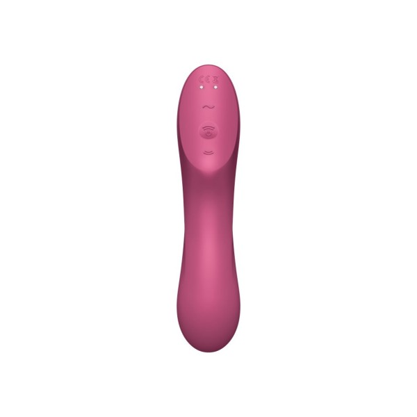 Малиновый вакуум-волновой вибростимулятор Satisfyer Curvy Trinity 3