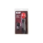 Черно-красный двусторонний вибромассажер Black Red - 21 см.