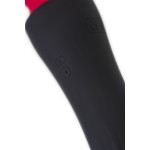 Черно-красный двусторонний вибромассажер Black Red - 21 см.