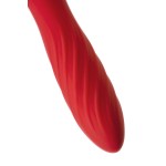 Красно-черный двусторонний вибромассажер Black Red - 21 см.