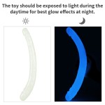 Светящийся в темноте фаллоимитатор 14.5 Lumino Play Double Dildo - 37 см.