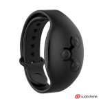 Черный вибратор-кролик с пультом-часами Anne s Desire Rabbit Vibe Wireless Watchme - 20,5 см.