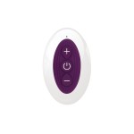 Фиолетовый ударный вибромассажер с клиторальным стимулятором