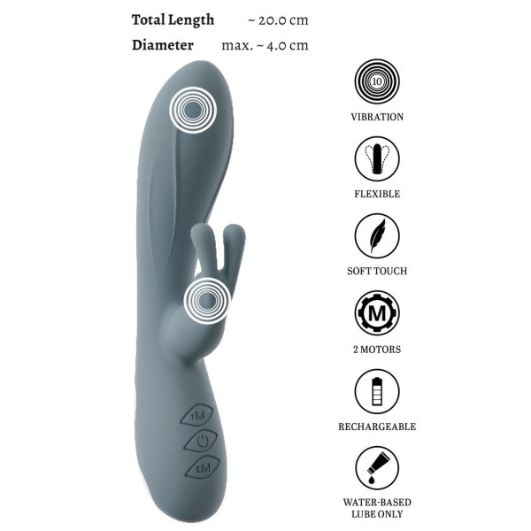 Силиконовый вибратор-кролик VELINA Rabbit Vibrator - 20 см. Силиконовый вибратор-кролик VELINA Rabbit Vibrator - 20 см.