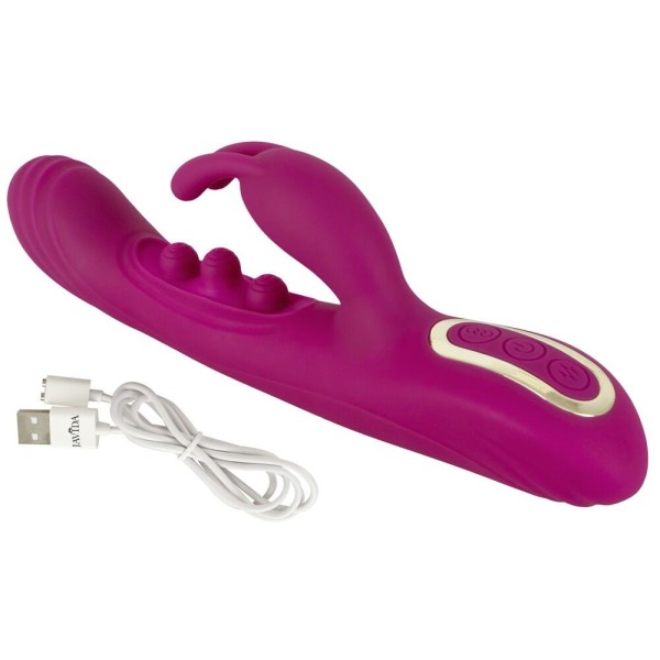 Лиловый вибратор-кролик 2 Function Vibrator Squirting - 22,5 см. Лиловый вибратор-кролик 2 Function Vibrator Squirting - 22,5 см.
