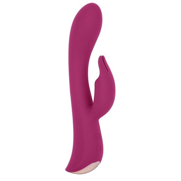 Бордовый вибромассажер-кролик 5 Silicone Bunny Love - 19,1 см.