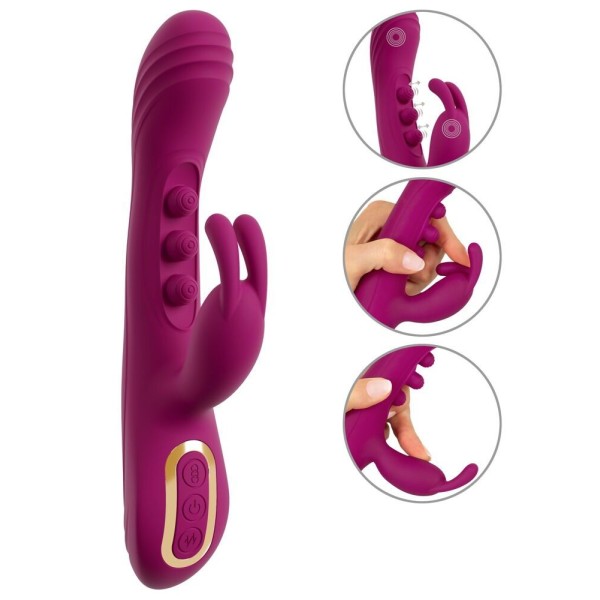Лиловый вибратор-кролик 2 Function Vibrator Squirting - 22,5 см. Лиловый вибратор-кролик 2 Function Vibrator Squirting - 22,5 см.