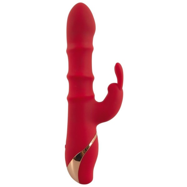 Красный вибратор-кролик с 3 подвижными кольцами Rabbit Vibrator with 3 Moving Rings - 23,7 см. Красный вибратор-кролик с 3 подвижными кольцами Rabbit Vibrator with 3 Moving Rings - 23,7 см.