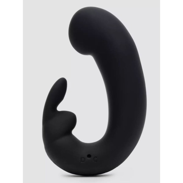 Черный мини-вибратор кролик Sensation Rechargeable G-Spot Rabbit Vibrator - 11,4 см.