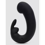 Черный мини-вибратор кролик Sensation Rechargeable G-Spot Rabbit Vibrator - 11,4 см.