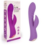 Фиолетовый вибромассажер-кролик 5 Silicone Ripple Passion - 19,1 см.