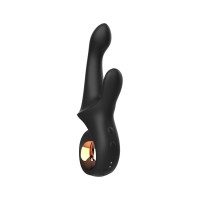 Черный вибратор-кролик Mystery - 22,5 см. Черный вибратор-кролик Mystery - 22,5 см.