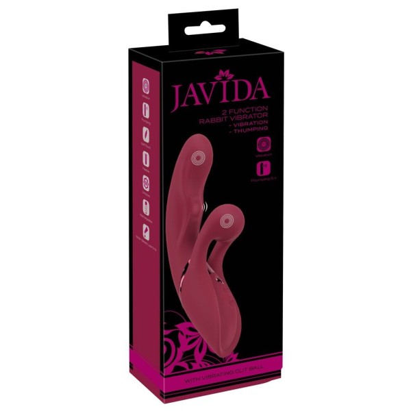 Малиновый вибратор-кролик с функцией постукивания 2 Function Rabbit Vibrator - 22,3 см. Малиновый вибратор-кролик с функцией постукивания 2 Function Rabbit Vibrator - 22,3 см.