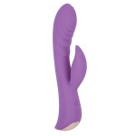 Фиолетовый вибромассажер-кролик 5 Silicone Ripple Passion - 19,1 см.