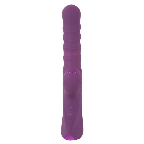 Фиолетовый вибратор-кролик с функцией постукивания и фрикциями 3 Function Rabbit Vibrator - 23,7 см. Фиолетовый вибратор-кролик с функцией постукивания и фрикциями 3 Function Rabbit Vibrator - 23,7 см.