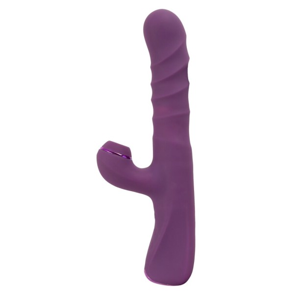 Фиолетовый вибратор-кролик с функцией постукивания и фрикциями 3 Function Rabbit Vibrator - 23,7 см. Фиолетовый вибратор-кролик с функцией постукивания и фрикциями 3 Function Rabbit Vibrator - 23,7 см.
