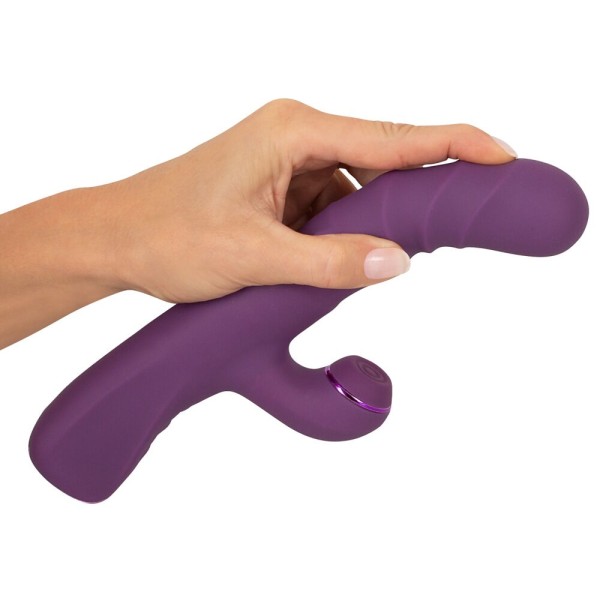 Фиолетовый вибратор-кролик с функцией постукивания и фрикциями 3 Function Rabbit Vibrator - 23,7 см. Фиолетовый вибратор-кролик с функцией постукивания и фрикциями 3 Function Rabbit Vibrator - 23,7 см.