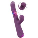 Фиолетовый вибратор-кролик с функцией постукивания и фрикциями 3 Function Rabbit Vibrator - 23,7 см. Фиолетовый вибратор-кролик с функцией постукивания и фрикциями 3 Function Rabbit Vibrator - 23,7 см.