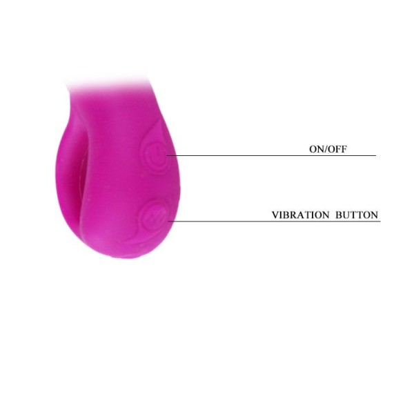 Перезаряжаемый вибратор Audding с клиторальным отростком - 22,5 см.