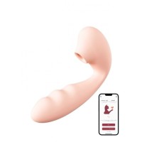 Нежно-розовый вибратор Tara с вакуумной стимуляцией и управлением через приложение Нежно-розовый вибратор Tara с вакуумной стимуляцией и управлением через приложение