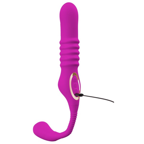 Лиловый вибратор 3 Function Vibrator с функцией фрикций и постукиванием