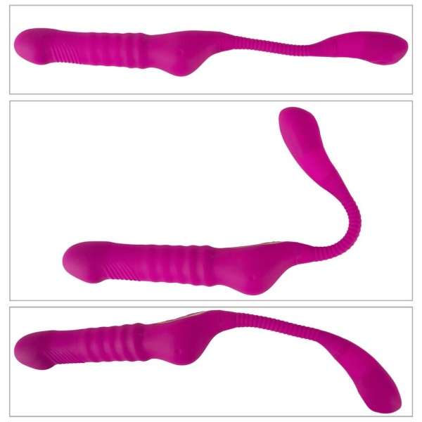 Лиловый вибратор 3 Function Vibrator с функцией фрикций и постукиванием