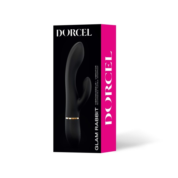 Черный вибратор-кролик Dorcel Glam Rabbit - 21 см. Черный вибратор-кролик Dorcel Glam Rabbit - 21 см.