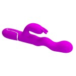 Лиловый вибратор с функцией волновой стимуляции Laursen - 24,9 см.