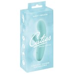 Бирюзовый мини-вибратор с клиторальным отростком Rabbit Vibrator - 15,5 см.