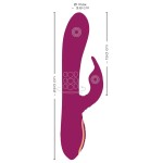 Фиолетовый вибратор 3 Function Vibrator с вращением бусин - 23 см. Фиолетовый вибратор 3 Function Vibrator с вращением бусин - 23 см.