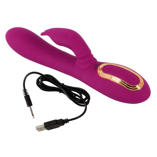 Фиолетовый вибратор 3 Function Vibrator с вращением бусин - 23 см. Фиолетовый вибратор 3 Function Vibrator с вращением бусин - 23 см.