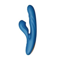 Голубой вибратор Otto с возвратно-поступательными движениями, вакуумом и подогревом - 22,2 см. Голубой вибратор Otto с возвратно-поступательными движениями, вакуумом и подогревом - 22,2 см.