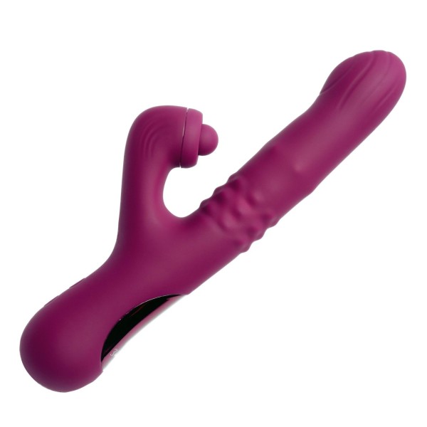 Фиолетовый вибратор-кролик Selove ComePlay - 23,9 см.