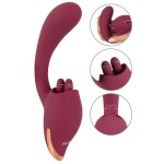 Малиновый вибратор с подвижными язычками 2 Function Vibrator - 20,6 см. Малиновый вибратор с подвижными язычками 2 Function Vibrator - 20,6 см.