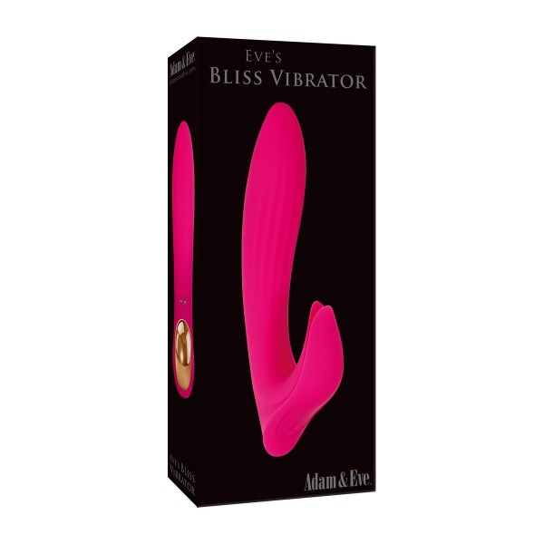 Розовый вибратор с клиторальным отростком Bliss Vibrator - 17,8 см.