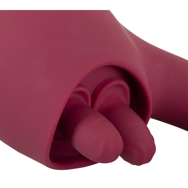 Малиновый вибратор с подвижными язычками 2 Function Vibrator - 20,6 см. Малиновый вибратор с подвижными язычками 2 Function Vibrator - 20,6 см.