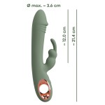 Оливковый вибратор-кролик Slim Rabbit Olive - 21,4 см. Оливковый вибратор-кролик Slim Rabbit Olive - 21,4 см.